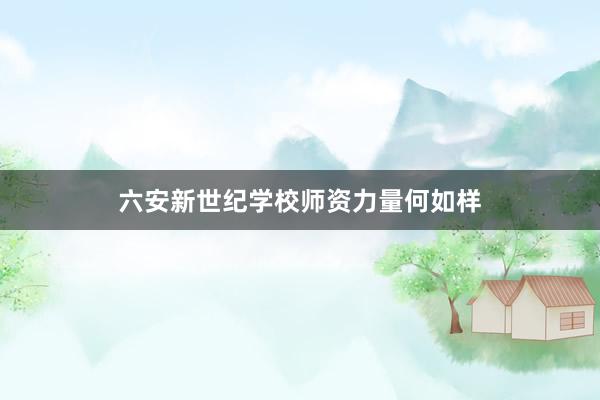 六安新世纪学校师资力量何如样